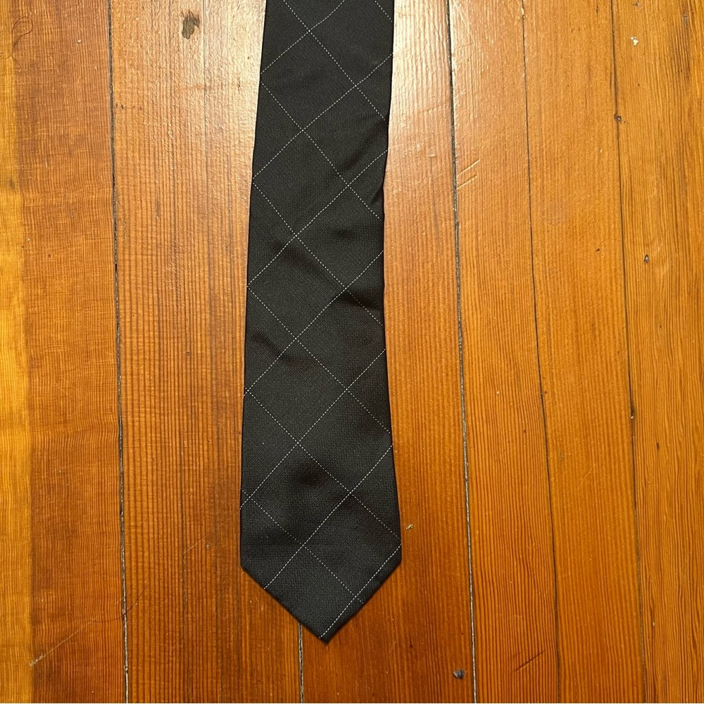 Calvin Klein Black Checkered Tie